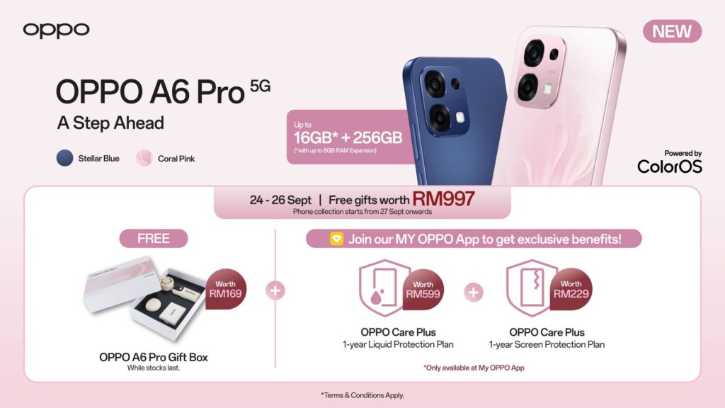 OPPO A6 Pro 5G Launched in Malaysia, Featuring Massive 6,500mAh Battery and Rugged Design 4 OPPO A6 Pro 5G Free Gift