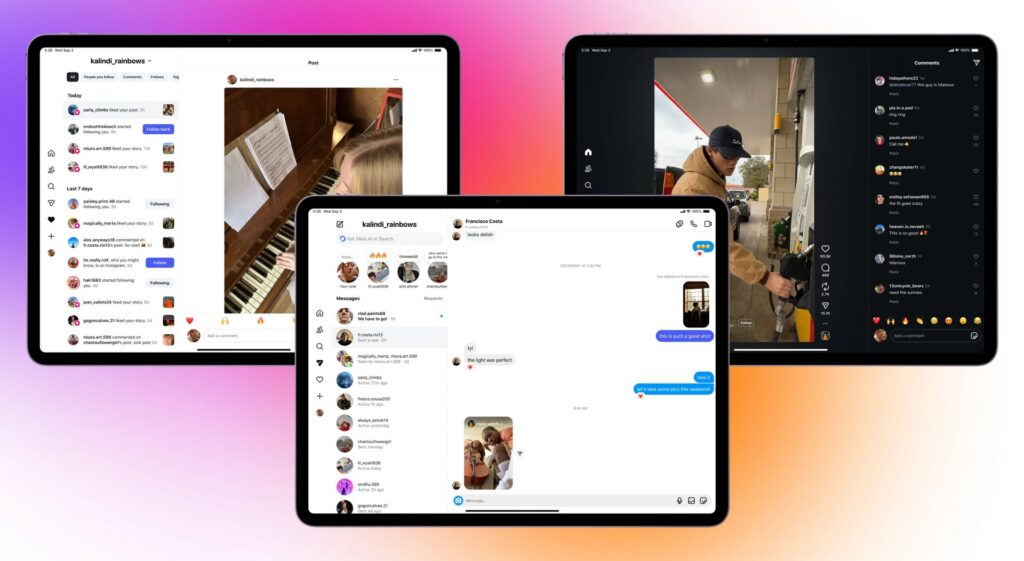 Instagram for iPad DMs