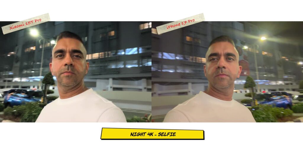 Xiaomi 15T Pro vs iPhone 17 Pro: In-Depth Camera Comparison 85 10.3 V N selfie