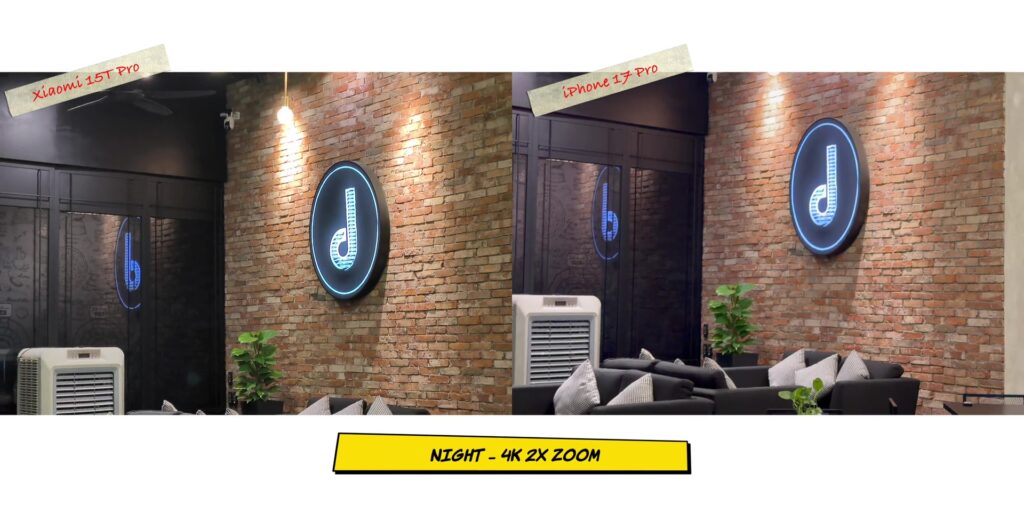 Xiaomi 15T Pro vs iPhone 17 Pro: In-Depth Camera Comparison 81 9.7 V N 2x