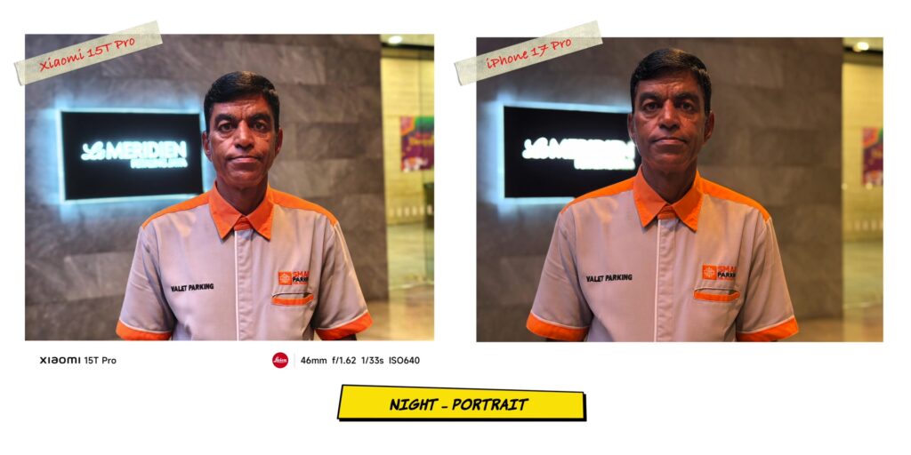 Xiaomi 15T Pro vs iPhone 17 Pro: In-Depth Camera Comparison 60 7.2 N PRT human 2x