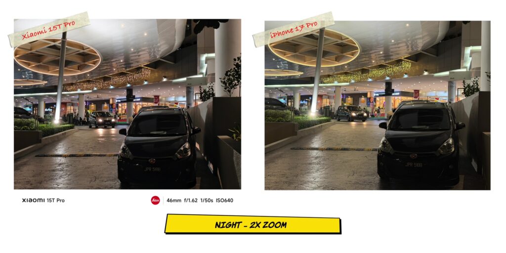 Xiaomi 15T Pro vs iPhone 17 Pro: In-Depth Camera Comparison 44 5.2 N 2x