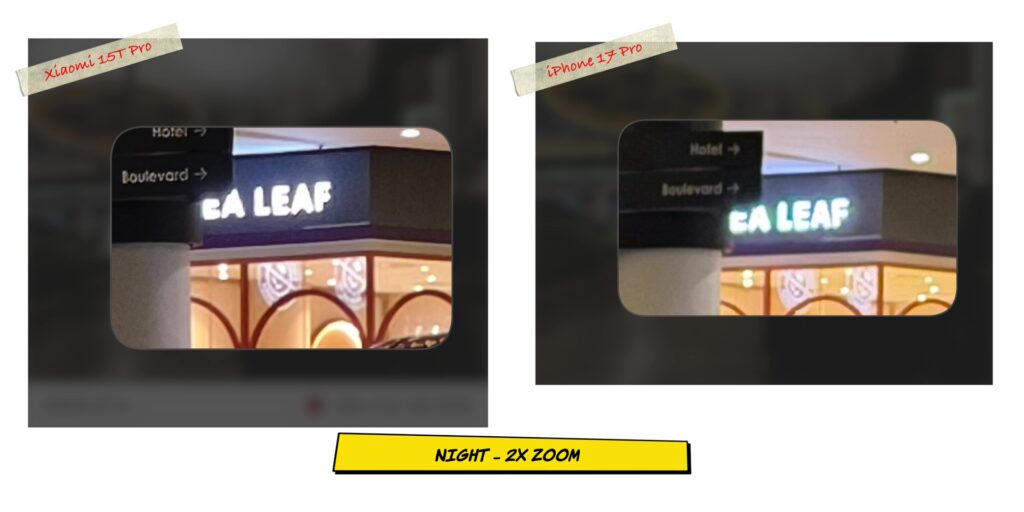 Xiaomi 15T Pro vs iPhone 17 Pro: In-Depth Camera Comparison 45 5.3 N 2x leaf
