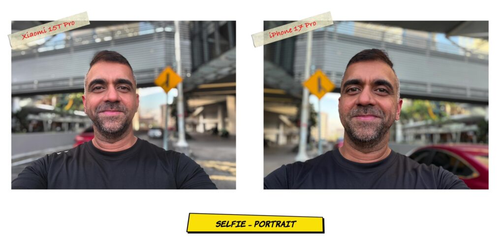 Xiaomi 15T Pro vs iPhone 17 Pro: In-Depth Camera Comparison 36 3.3 selfie portrait