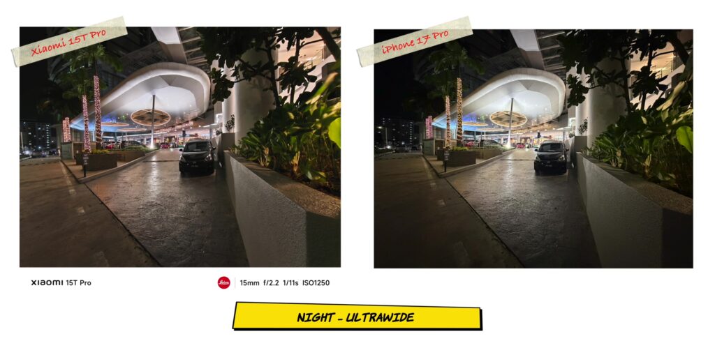 Xiaomi 15T Pro vs iPhone 17 Pro: In-Depth Camera Comparison 37 4.1 N UW one