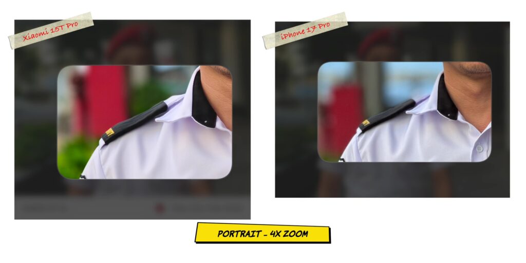 Xiaomi 15T Pro vs iPhone 17 Pro: In-Depth Camera Comparison 26 2.6 PRT 4x zoom