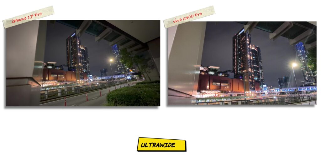 vivo X300 Pro vs iPhone 17 Pro: In-Depth Camera Comparison 76 9.1 V N UW