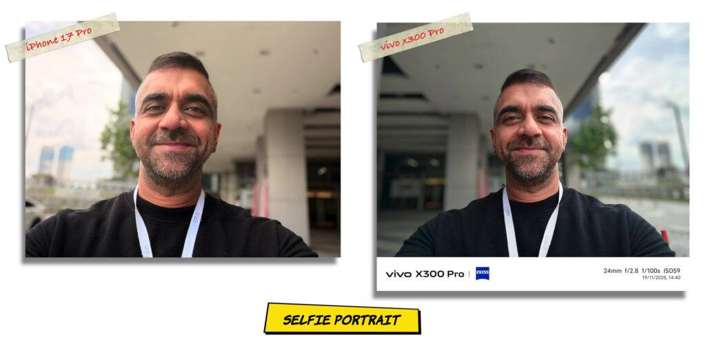 vivo X300 Pro vs iPhone 17 Pro: In-Depth Camera Comparison 52 6.4 selfie PRT comp