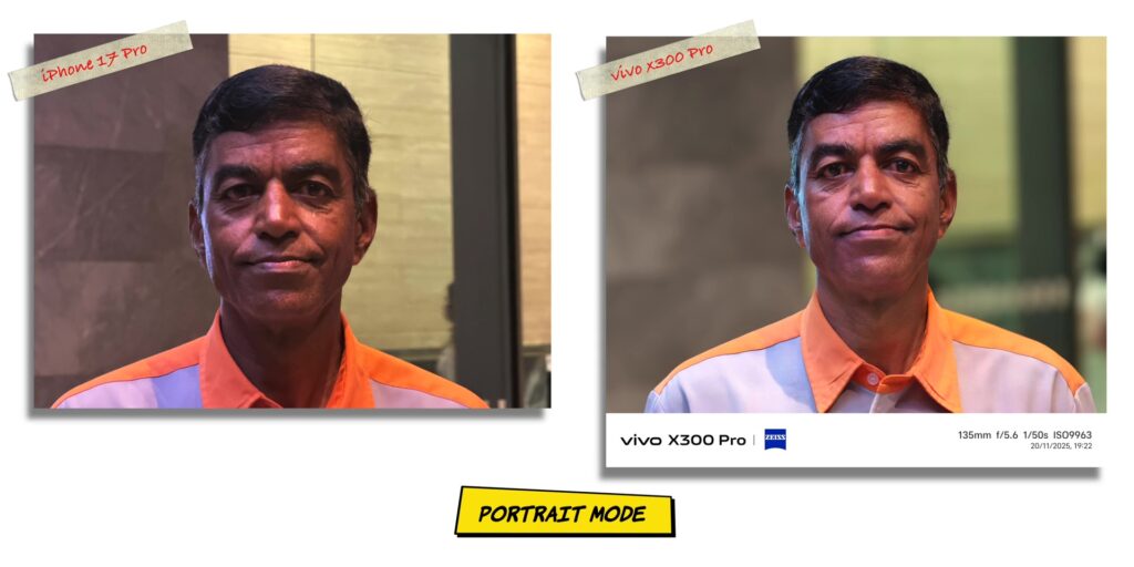 vivo X300 Pro vs iPhone 17 Pro: In-Depth Camera Comparison 48 5.7 PRT N human 135mm