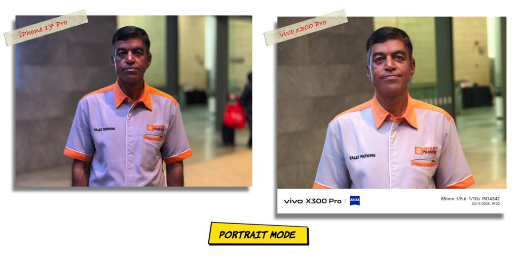 vivo X300 Pro vs iPhone 17 Pro: In-Depth Camera Comparison 47 5.6 PRT N human 2x