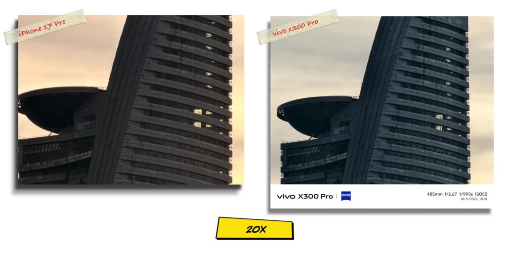 vivo X300 Pro vs iPhone 17 Pro: In-Depth Camera Comparison 29 3.12 main 20x