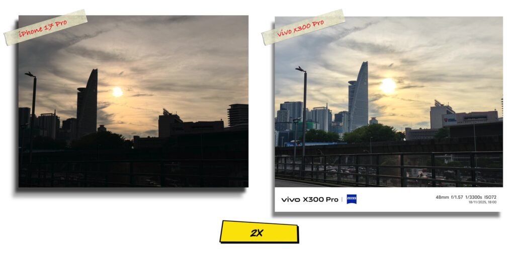 vivo X300 Pro vs iPhone 17 Pro: In-Depth Camera Comparison 26 3.9 main two 6pm
