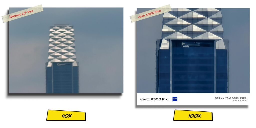 vivo X300 Pro vs iPhone 17 Pro: In-Depth Camera Comparison 24 3.7 vs 100x