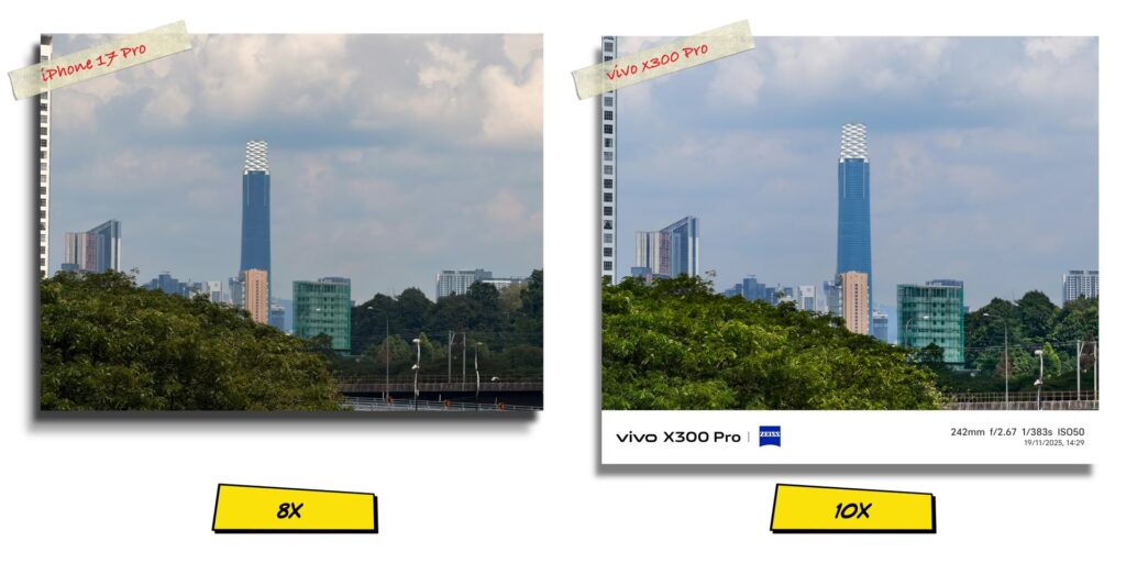 vivo X300 Pro vs iPhone 17 Pro: In-Depth Camera Comparison 21 3.4 main 8x