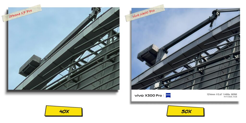 vivo X300 Pro vs iPhone 17 Pro: In-Depth Camera Comparison 16 2.7 vs 50x zoom