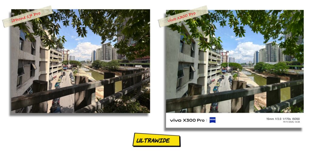 vivo X300 Pro vs iPhone 17 Pro: In-Depth Camera Comparison 7 1.6 UW two
