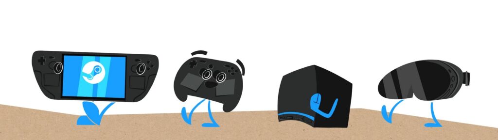 Valve Targets Living Room and VR with New Steam Machine, Steam Controller, and Steam Frame Headset 1 Steam Deck Steam Machine Steam Controller and Steam Frame Headset