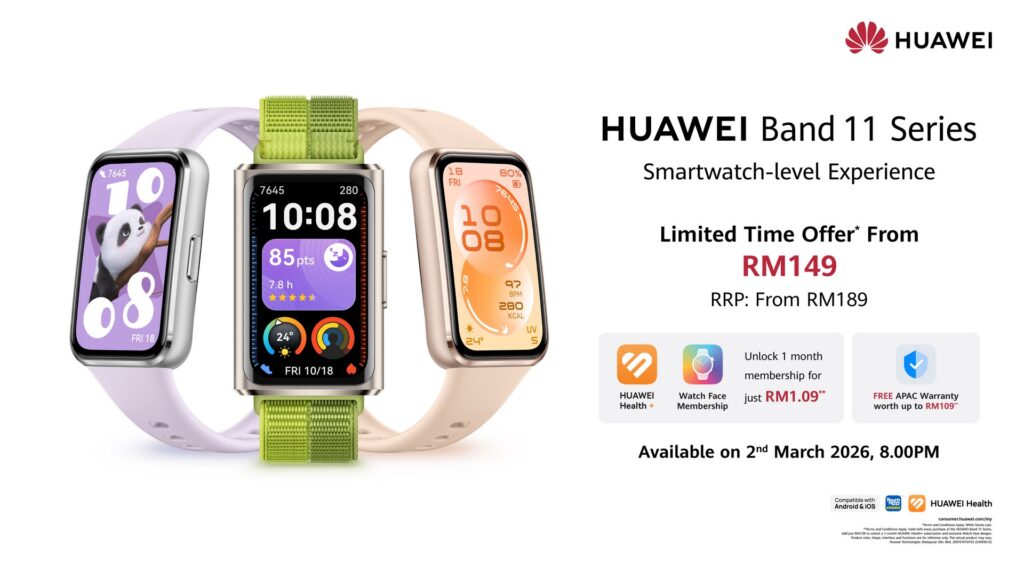 New HUAWEI Band 11 Brings Touch 'n Go Payments to Your Wrist for RM189 2 HUAWEI Band 11 Malaysia Price