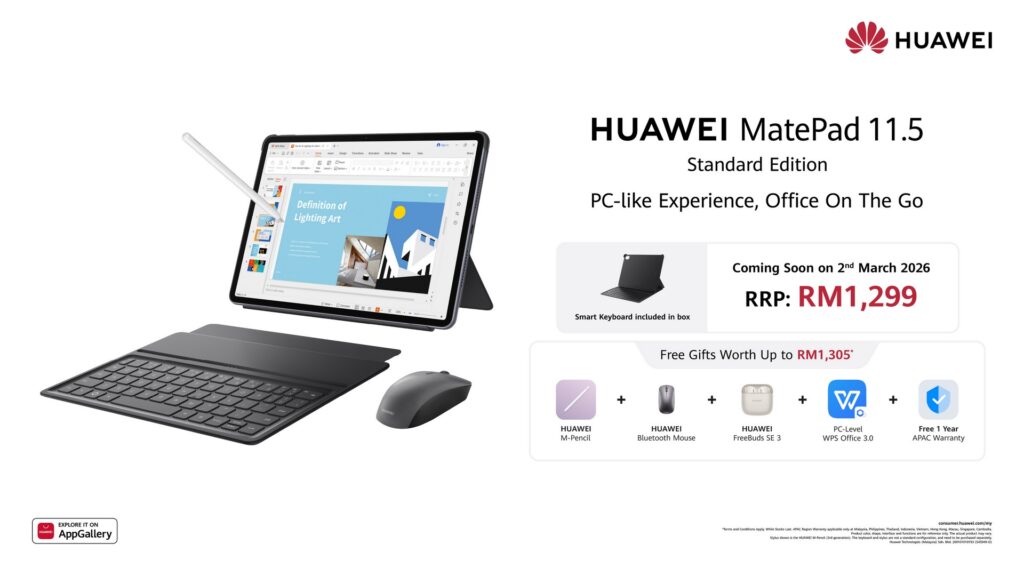 HUAWEI MatePad 11.5 Standard Edition Arrives with Over RM1,300 in Free Gifts 2 HUAWEI MatePad 11.5 Standard Edition Malaysia Price