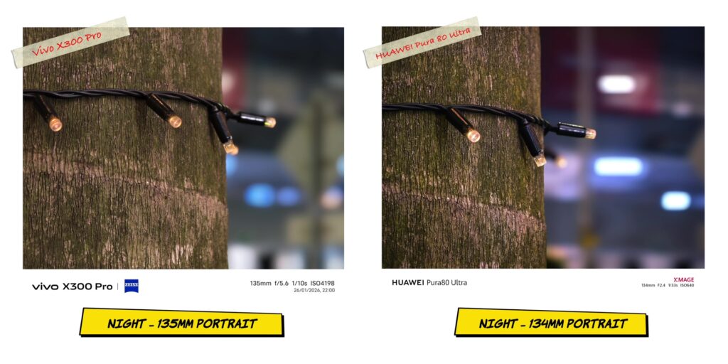 vivo X300 Pro vs HUAWEI Pura80 Ultra: In-Depth Camera Comparison 80 7.6 135mm