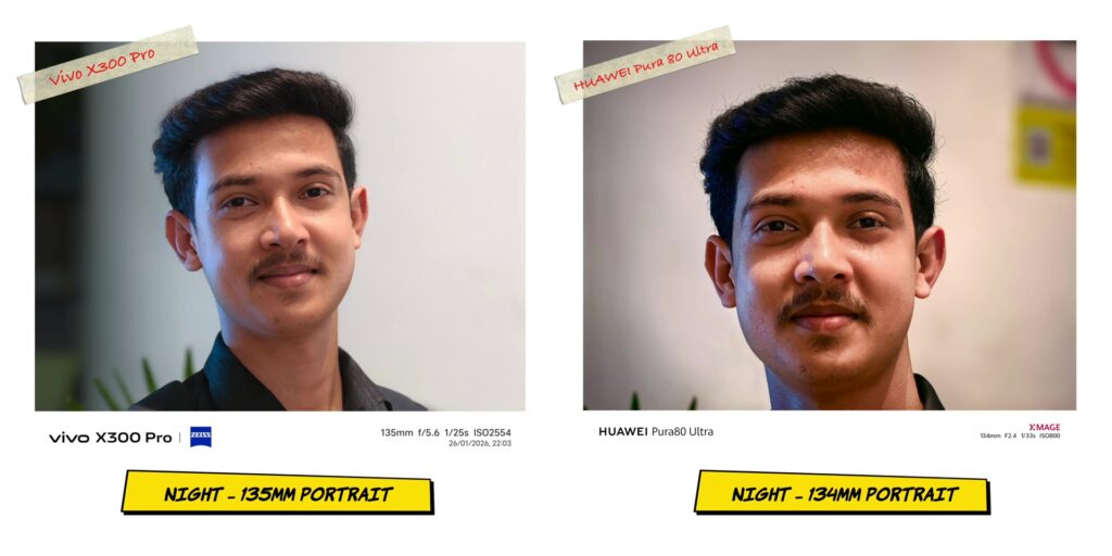 vivo X300 Pro vs HUAWEI Pura80 Ultra: In-Depth Camera Comparison 77 7.3 135mm