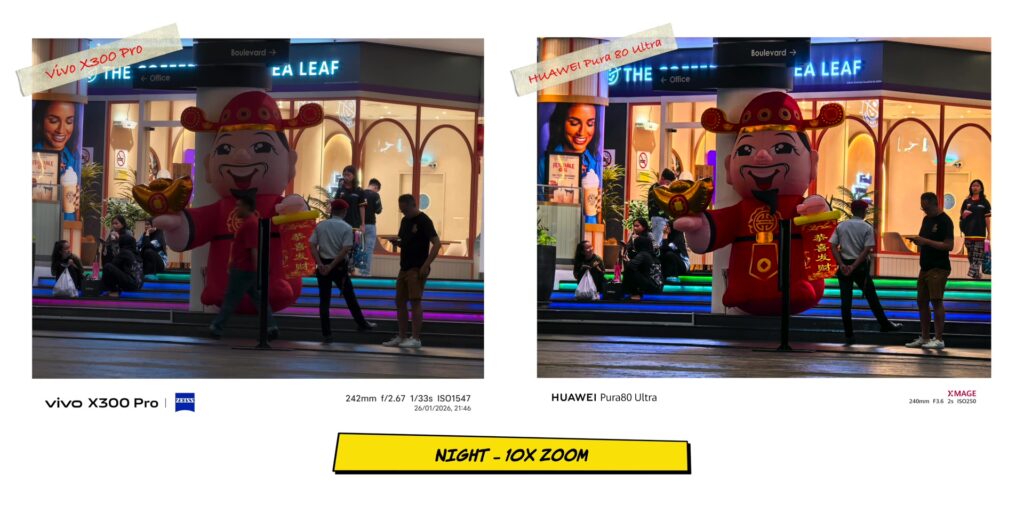 vivo X300 Pro vs HUAWEI Pura80 Ultra: In-Depth Camera Comparison 74 6.17 N 10x