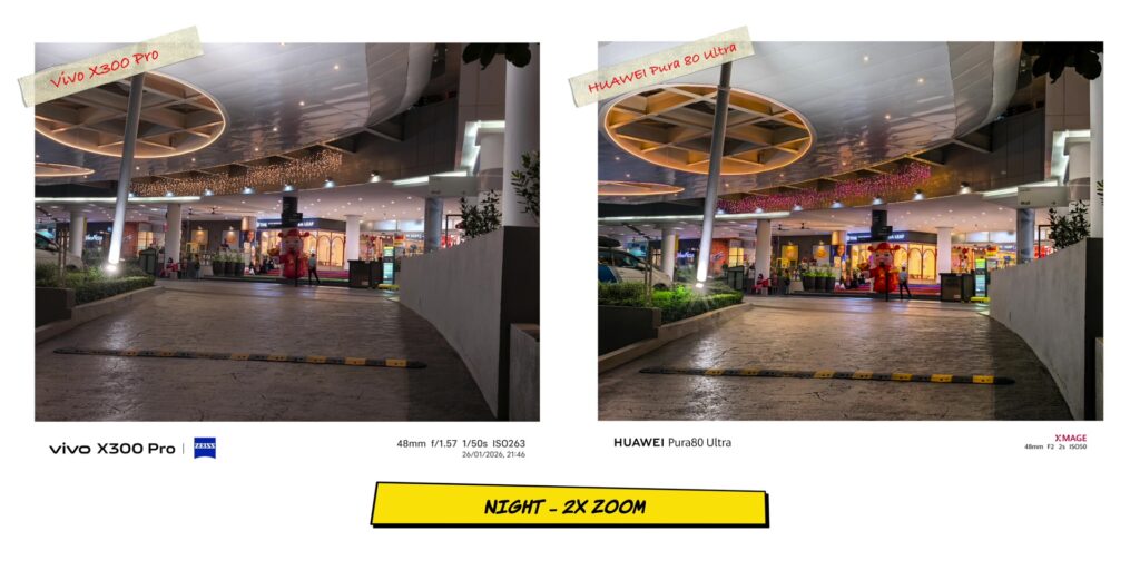 vivo X300 Pro vs HUAWEI Pura80 Ultra: In-Depth Camera Comparison 72 6.15 N 2x