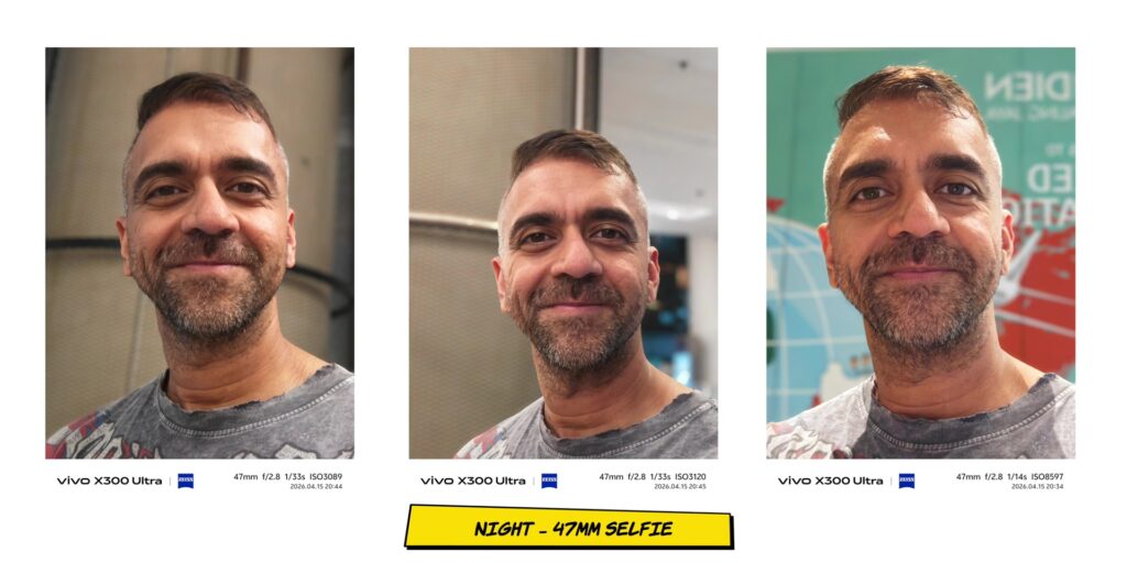 vivo X300 Ultra In-Depth Camera Review: After 1 Month 70 Low-light selfie sample showing face illumination and detail on the vivo X300 Ultra 3