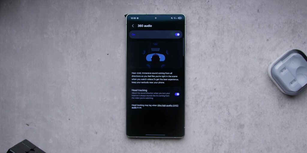 Samsung Galaxy Buds4 Pro Review: The Best Earbuds of 2026? 20 Visual representation of 360 Spatial Audio with sound waves surrounding a user's head.
