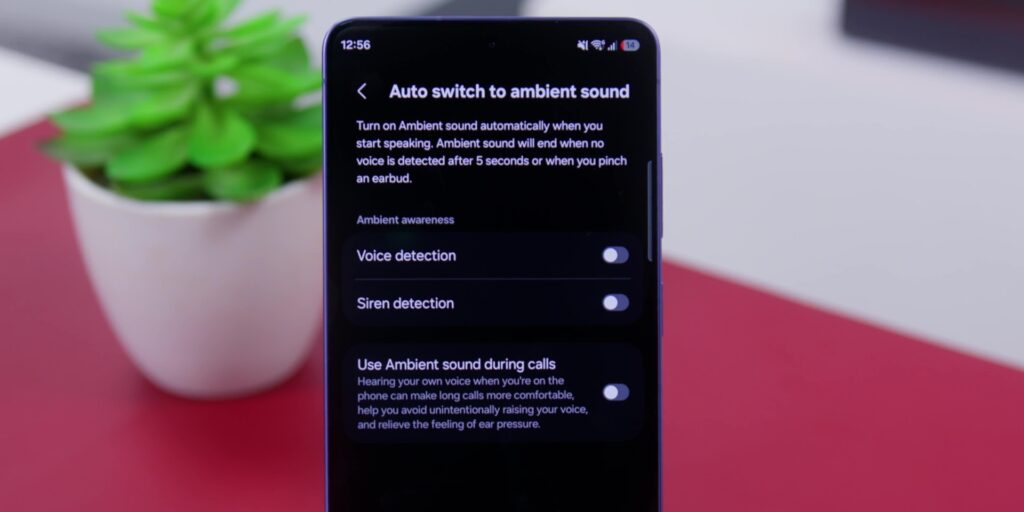 Samsung Galaxy Buds4 Pro Review: The Best Earbuds of 2026? 15 Demonstration of the Voice Detect feature automatically switching from ANC to Ambient mode.