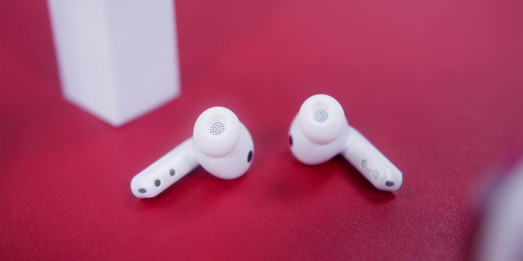 Samsung Galaxy Buds4 Pro Review: The Best Earbuds of 2026? 9 Close up of the silicone ear tips attached to the Galaxy Buds4 Pro.