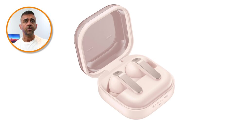 Samsung Galaxy Buds4 Pro Review: The Best Earbuds of 2026? 6 The Samsung Galaxy Buds4 Pro shown in a soft pastel pink colorway.