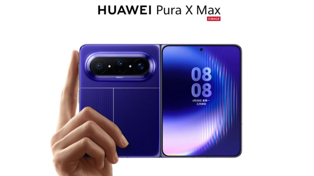 huawei pura x max purple folded