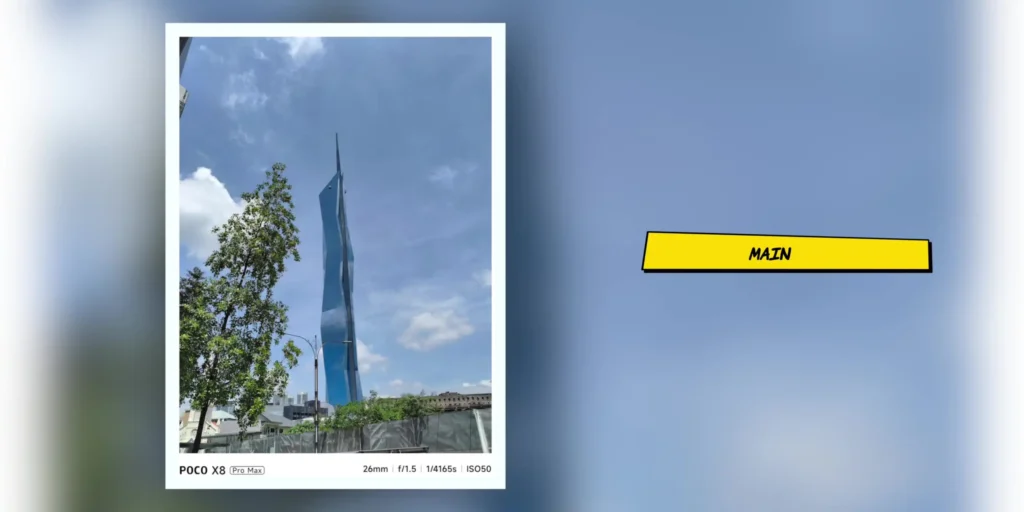 Daytime camera sample photo captured with the Poco X8 Pro Max rear camera.