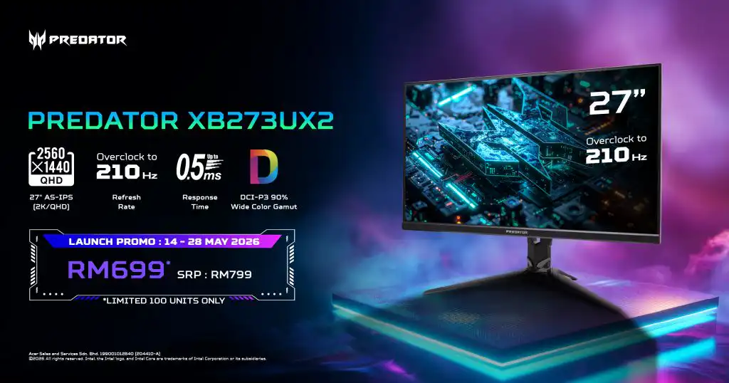 Predator XB273UX2 launch promo banner