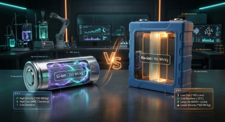 Lithium-Ion vs Sodium-Ion Battery Tech