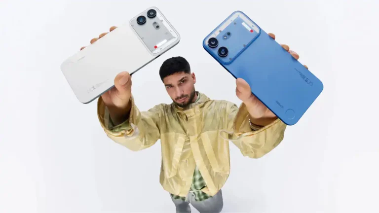 Nothing Phone (4b) Blue & White lifestyle