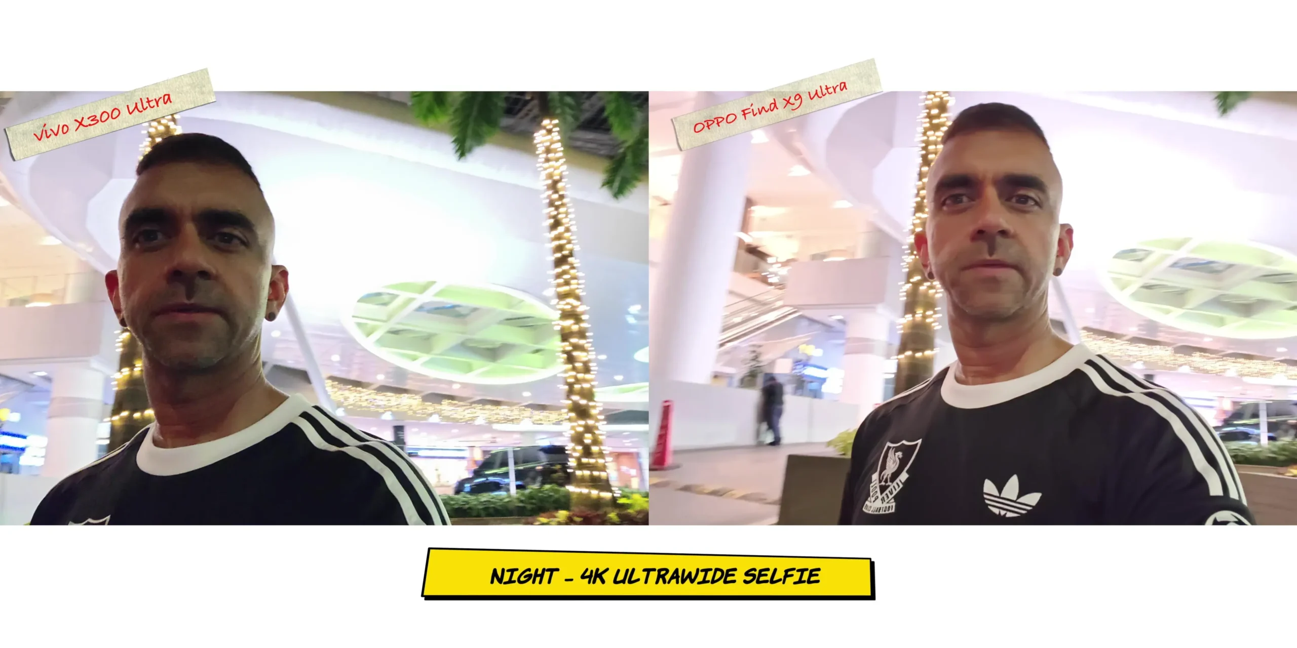 Late night front-facing selfie sample 1 showcasing noise reduction algorithms under low ambient light.