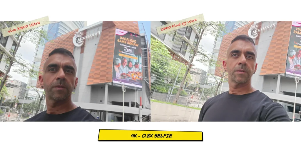 Front camera video recording screenshot 1 evaluating field of view and audio synchronization cues.