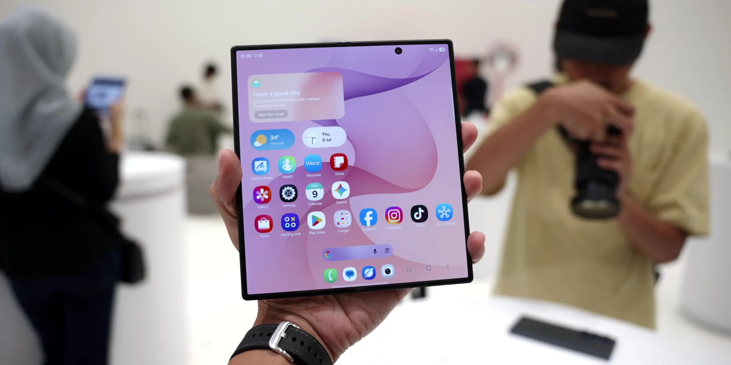 Samsung Galaxy Z Fold 8 Ultra in hand